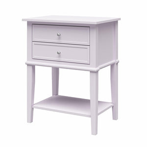 Ameriwood Home Franklin Accent Table with 2 Drawers - Lavender