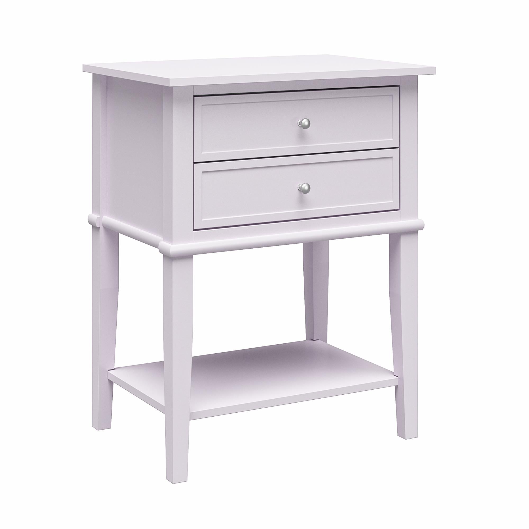 Ameriwood Home Franklin Accent Table with 2 Drawers - Lavender