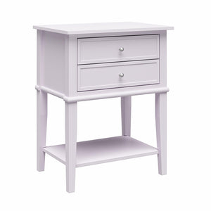 Ameriwood Home Franklin Accent Table with 2 Drawers - Lavender