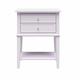 Ameriwood Home Franklin Accent Table with 2 Drawers - Lavender