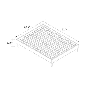 DHP Cologne Wood Bed Frame with Wood Headboard - Light Oak - Queen