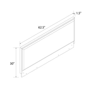 DHP Cologne Wood Bed Frame with Upholstered Headboard - Walnut - Queen