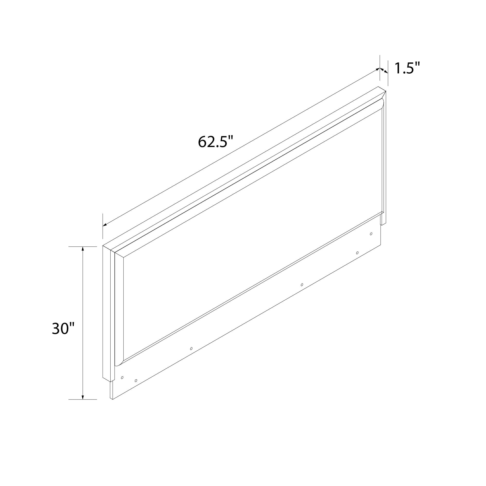 DHP Cologne Wood Bed Frame with Upholstered Headboard - Light Oak - Queen