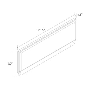DHP Cologne Wood Bed Frame with Upholstered Headboard - Light Oak - King