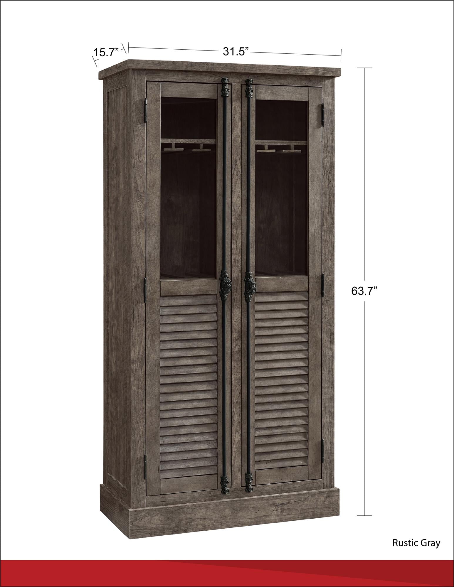 Ameriwood Home Sienna Park Beverage Cabinet - Weathered Oak