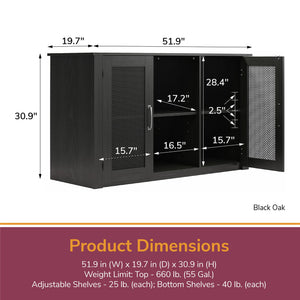 Ollie & Hutch Finnegan 55 Gallon Aquarium or Terrarium Stand - Black Oak - 55 Gallons