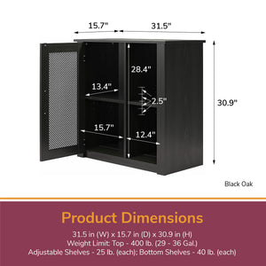 Ollie & Hutch Finnegan 29-36 Gallon Aquarium or Terrarium Stand - Black Oak