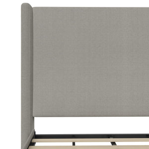 DHP Eveline Upholstered Wingback Bed - Textured Gray Canvas - King