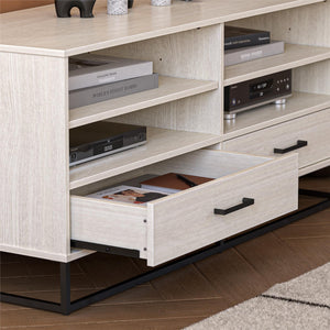 Novogratz Kelly TV Stand with Drawers for TVs up to 55" - Ivory Oak