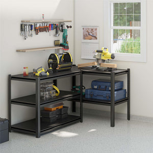 Systembuild Evolution Rack-Tite 5-Shelf Toolless Steel Frame Garage Storage Shelving Unit - Pewter