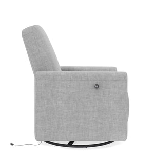 DHP Step Swivel Accent Chair with USB - Light Gray