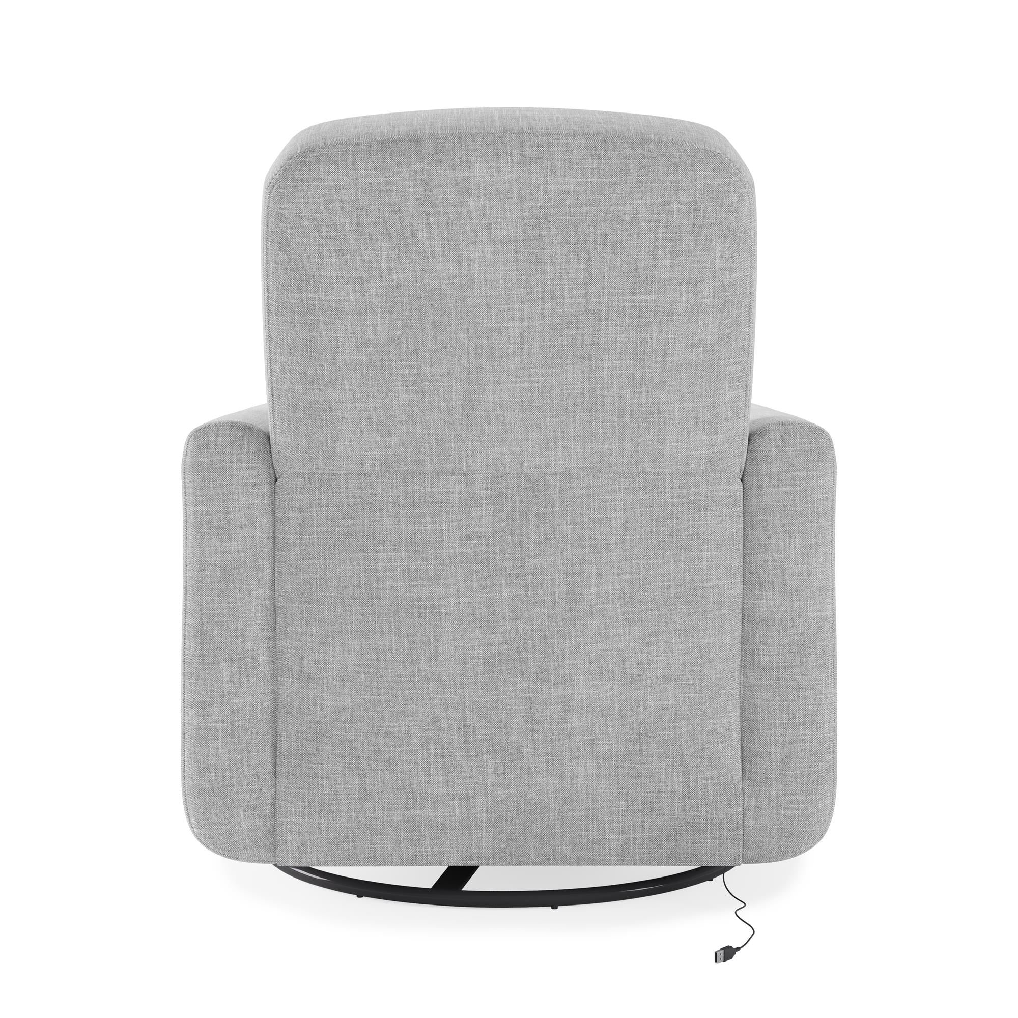 DHP Step Swivel Accent Chair with USB - Light Gray