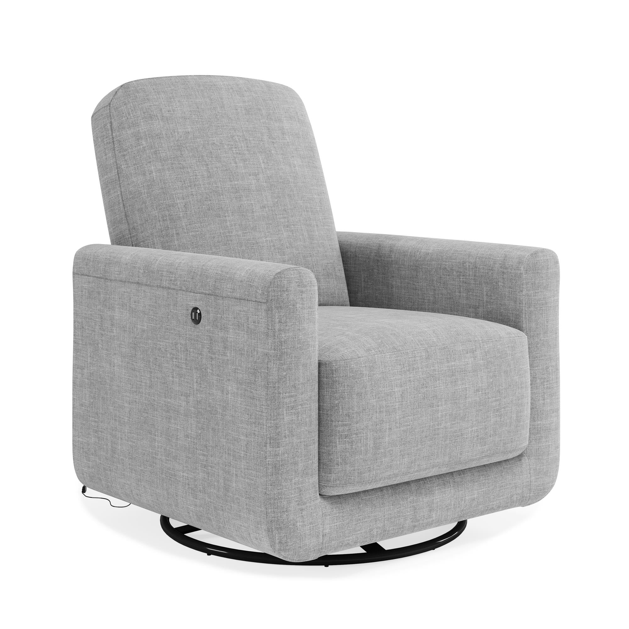 DHP Step Swivel Accent Chair with USB - Light Gray