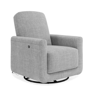 DHP Step Swivel Accent Chair with USB - Light Gray
