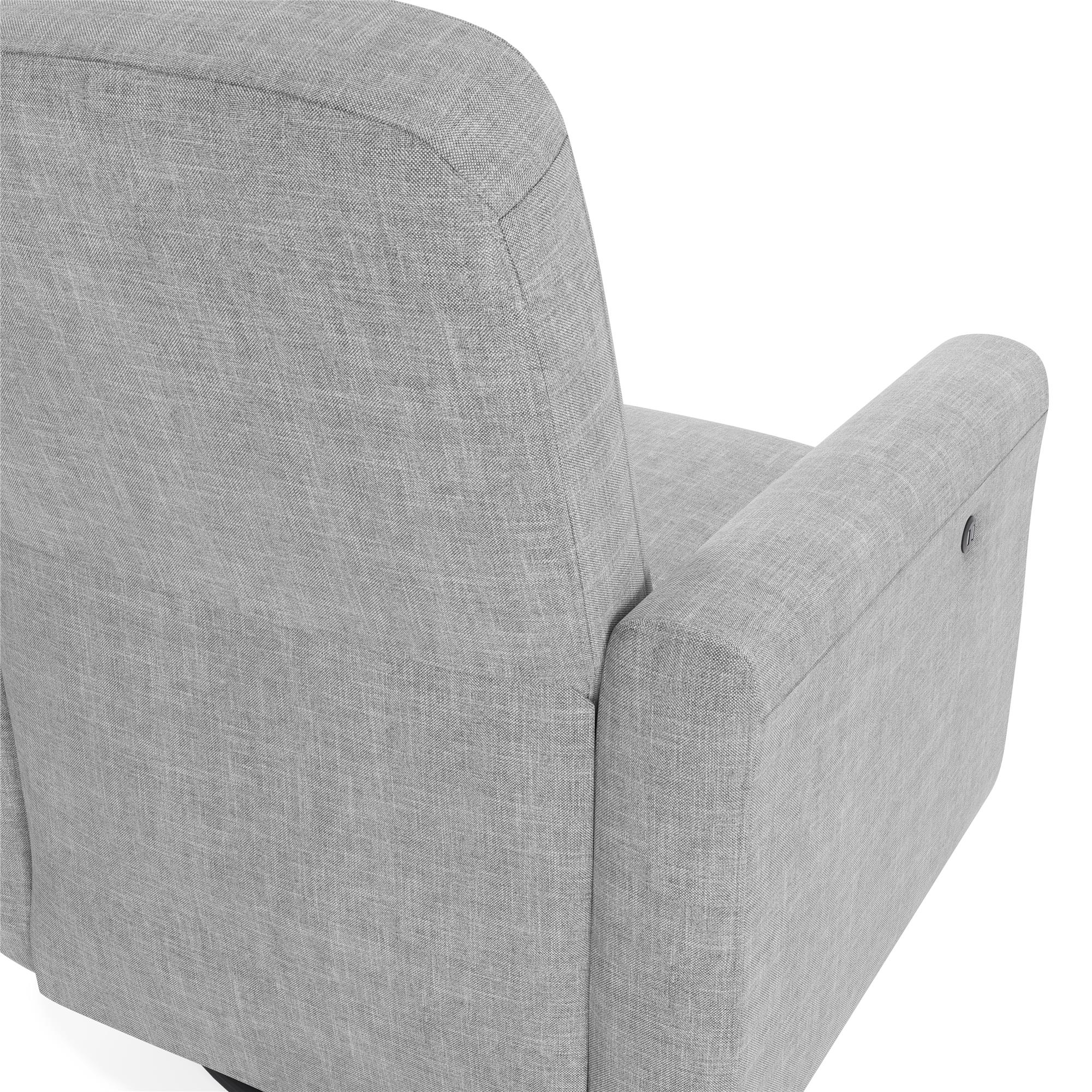 DHP Step Swivel Accent Chair with USB - Light Gray