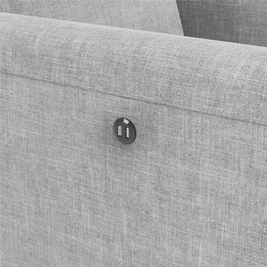 DHP Step Swivel Accent Chair with USB - Light Gray