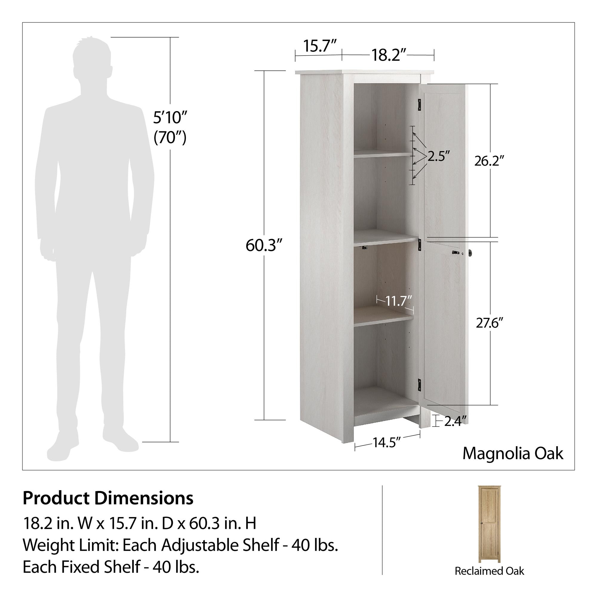 Ameriwood Home Lincoln Single Door Pantry  - Natural