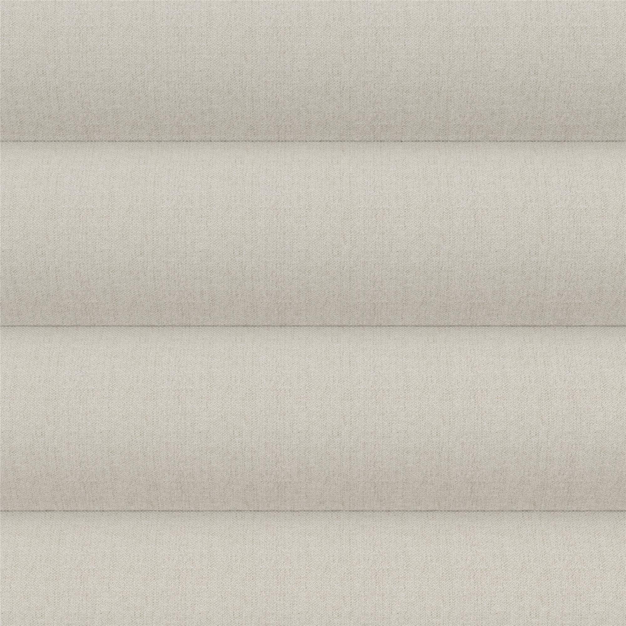 Novogratz Louis Upholstered Wingback Bed - Textured Ivory Canvas - Queen