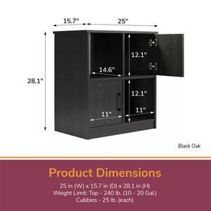 Ollie & Hutch Dory 10/20 Gallon Aquarium or Terrarium Stand - Black Oak