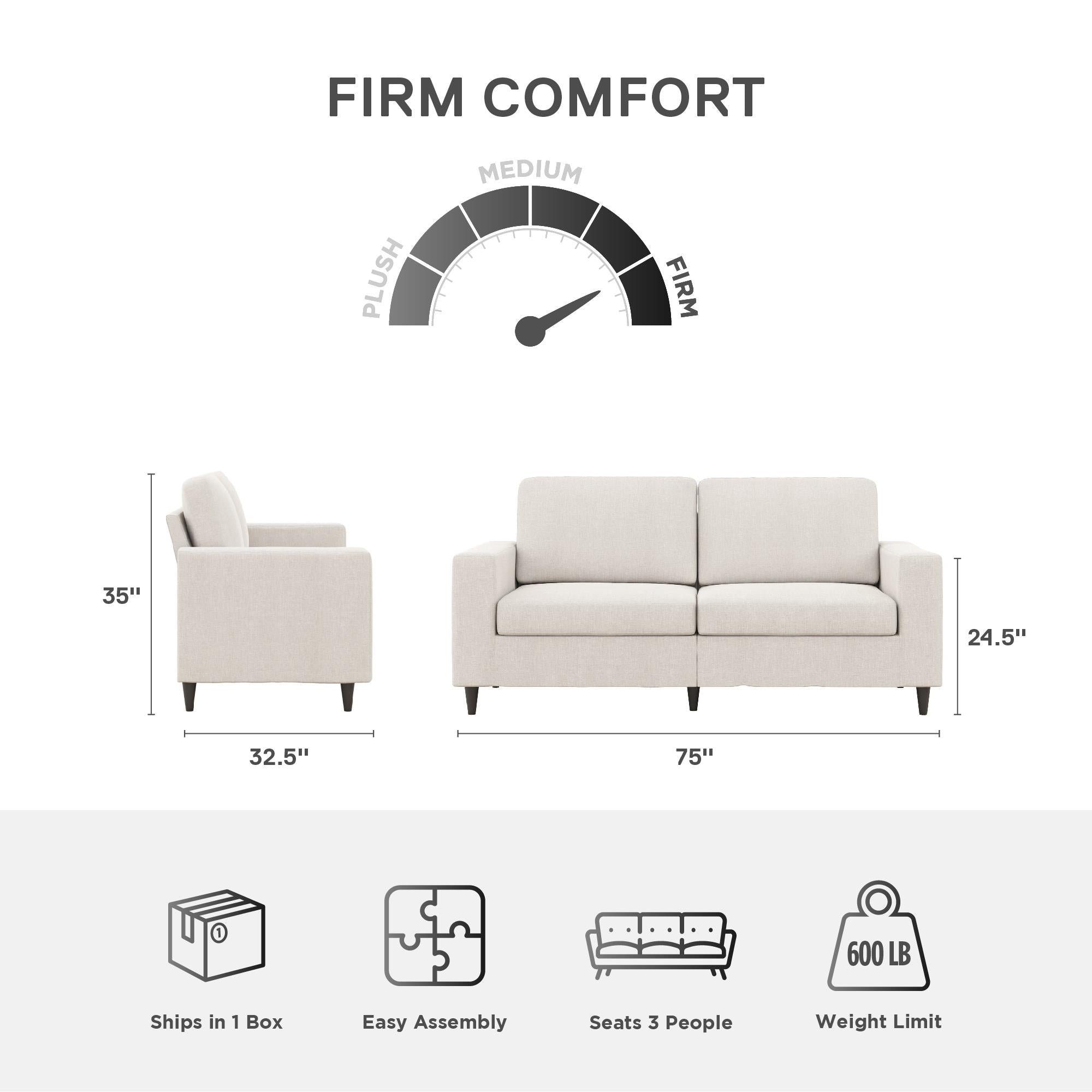 DHP Cooper Sofa - Beige