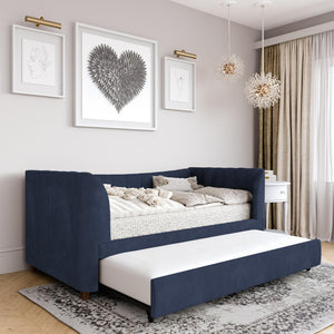 Max & Finn Valentina Upholstered Daybed and Trundle - Blue - Twin