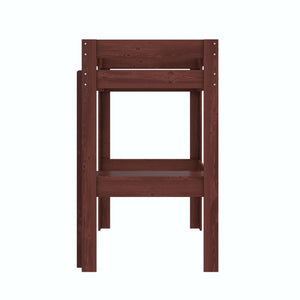 DHP Jaymee Kids' Wood Loft Bed with Desk - Deep Walnut - Twin