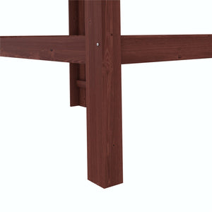 DHP Jaymee Kids' Wood Loft Bed with Desk - Deep Walnut - Twin
