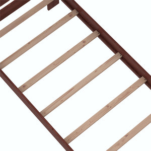 DHP Jaymee Kids' Wood Bed Frame - Deep Walnut - Twin