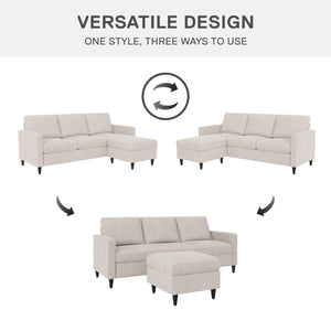 DHP Cooper Sectional Sofa - Beige