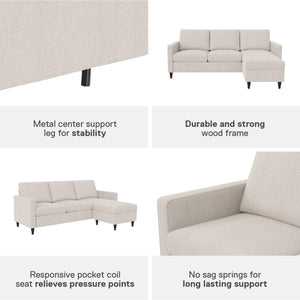 DHP Cooper Sectional Sofa - Beige