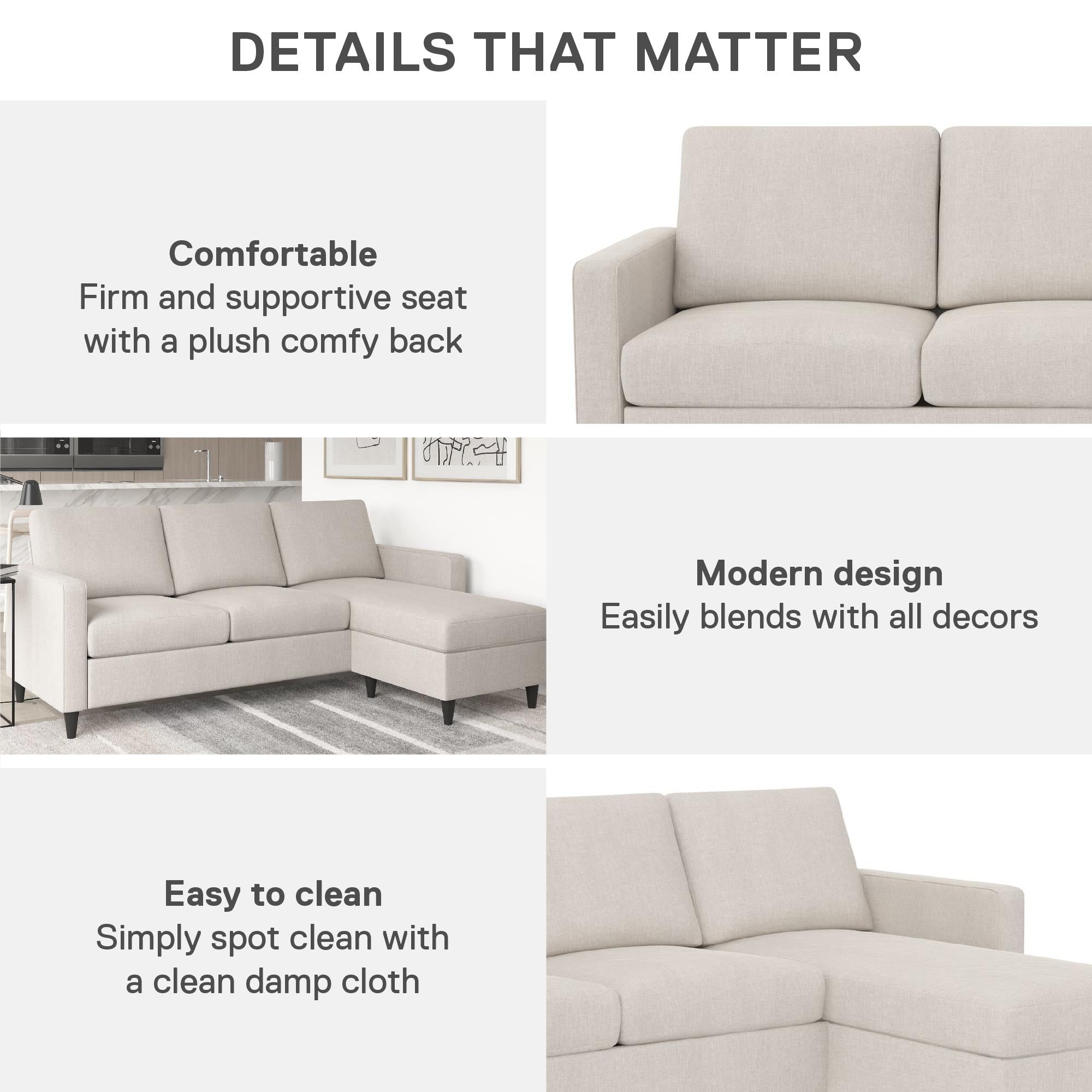 DHP Cooper Sectional Sofa - Beige
