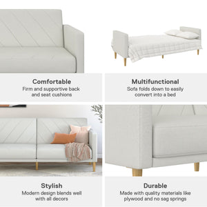 DHP Alicent Upholstered Daybed - Light Gray