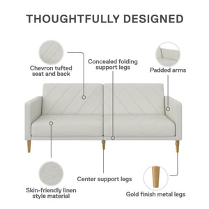 DHP Alicent Upholstered Daybed - Light Gray