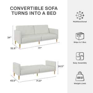 DHP Alicent Upholstered Daybed - Light Gray