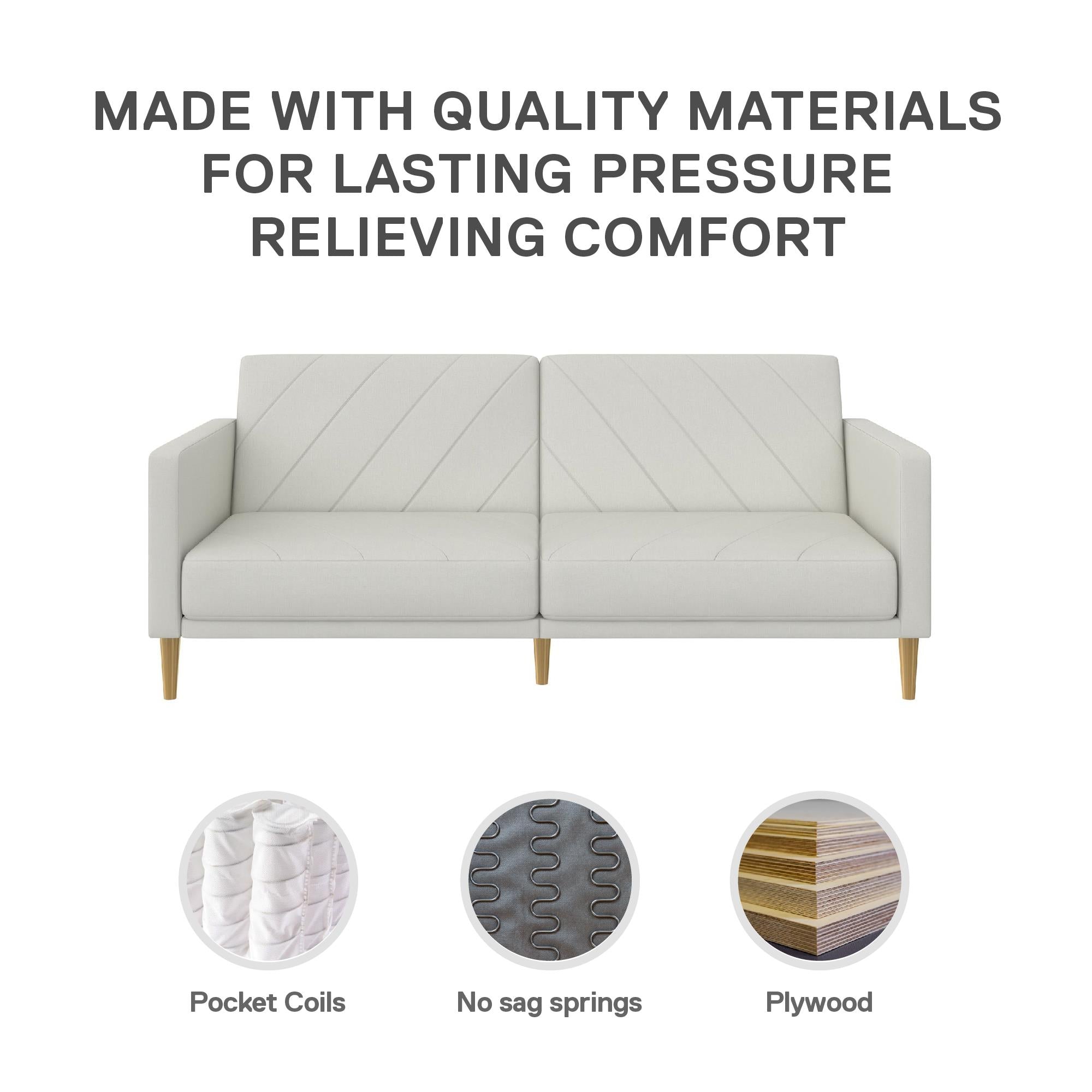 DHP Alicent Upholstered Daybed - Light Gray