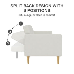 DHP Alicent Upholstered Daybed - Light Gray