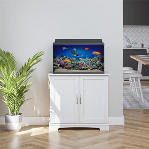Ollie & Hutch Harbor 29 - 37 Gallon Aquarium or Terrarium Stand - Ivory Oak