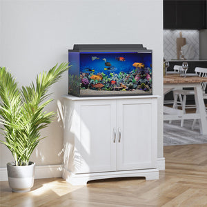 Ollie & Hutch Harbor 29 - 37 Gallon Aquarium or Terrarium Stand - Ivory Oak