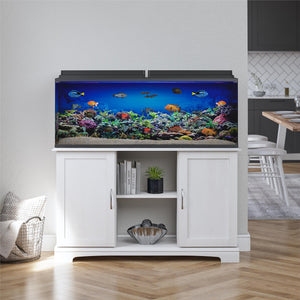 Ollie & Hutch Harbor 50 - 75 Gallon Aquarium or Terrarium Stand - Ivory Oak