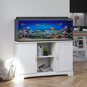 Ollie & Hutch Harbor 50 - 75 Gallon Aquarium or Terrarium Stand - Ivory Oak