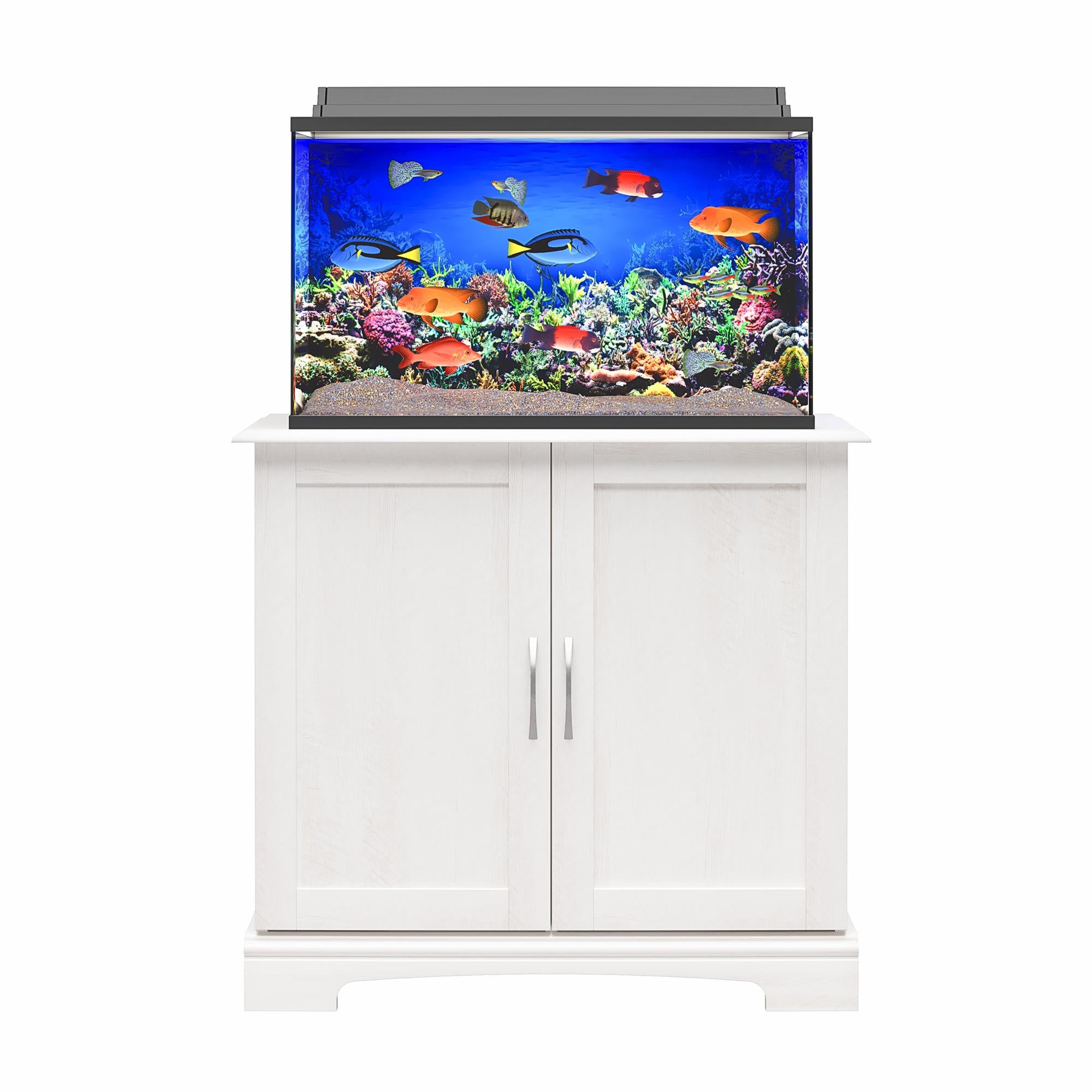 Ollie & Hutch Harbor 29 - 37 Gallon Aquarium or Terrarium Stand - Ivory Oak