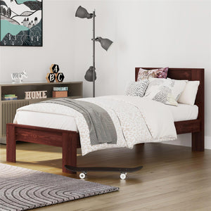 DHP Jaymee Kids' Wood Bed Frame - Deep Walnut - Twin