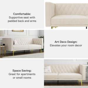 DHP Marseille Tuxedo Sofa - Ivory