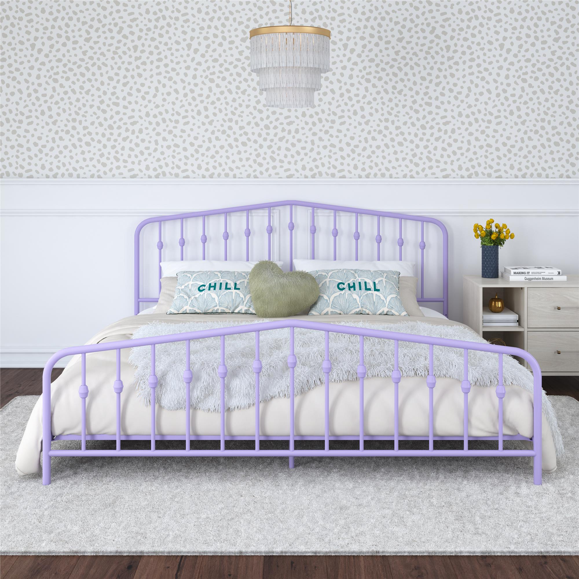 Novogratz Bushwick Metal Bed - Lavender - King