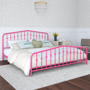 Novogratz Bushwick Metal Bed - Hot Pink - King