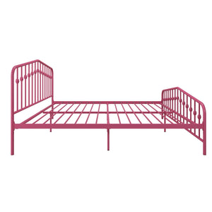 Novogratz Bushwick Metal Bed - Hot Pink - King