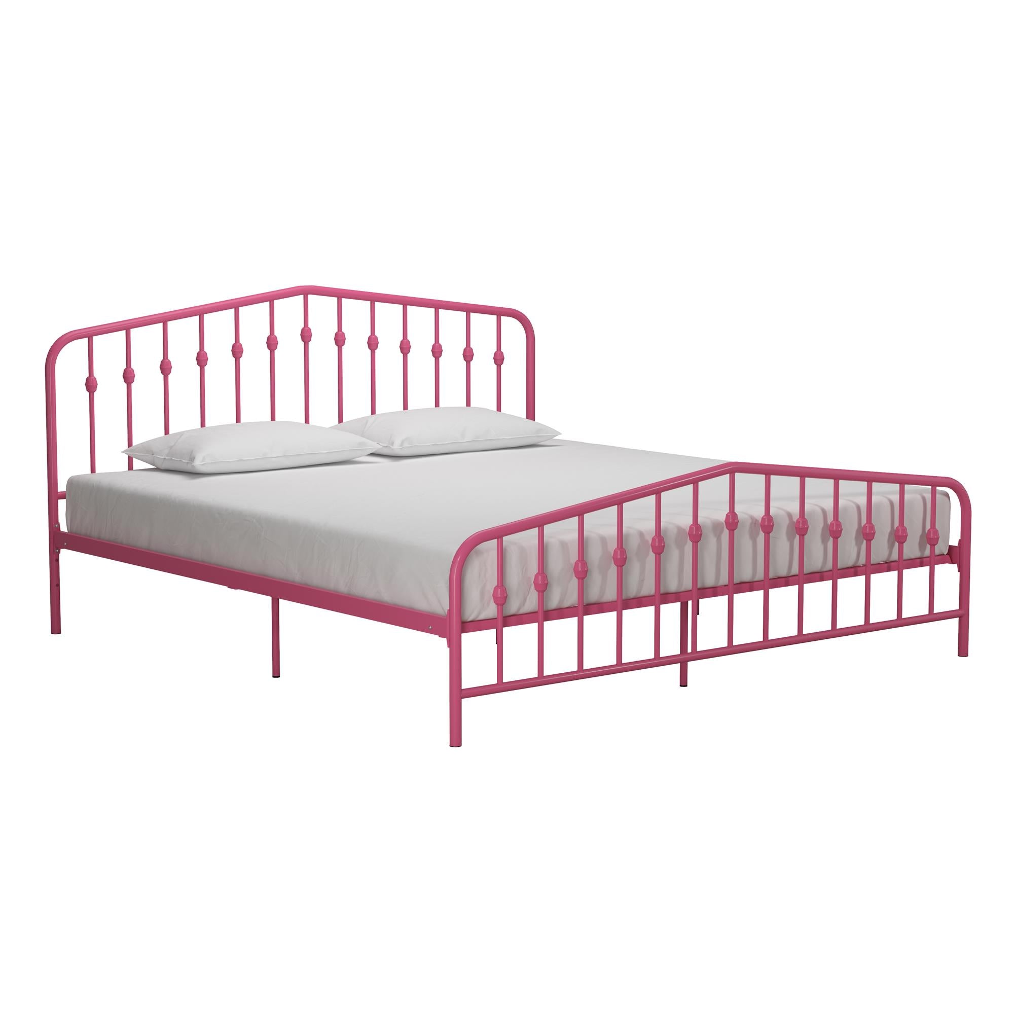 Novogratz Bushwick Metal Bed - Hot Pink - King
