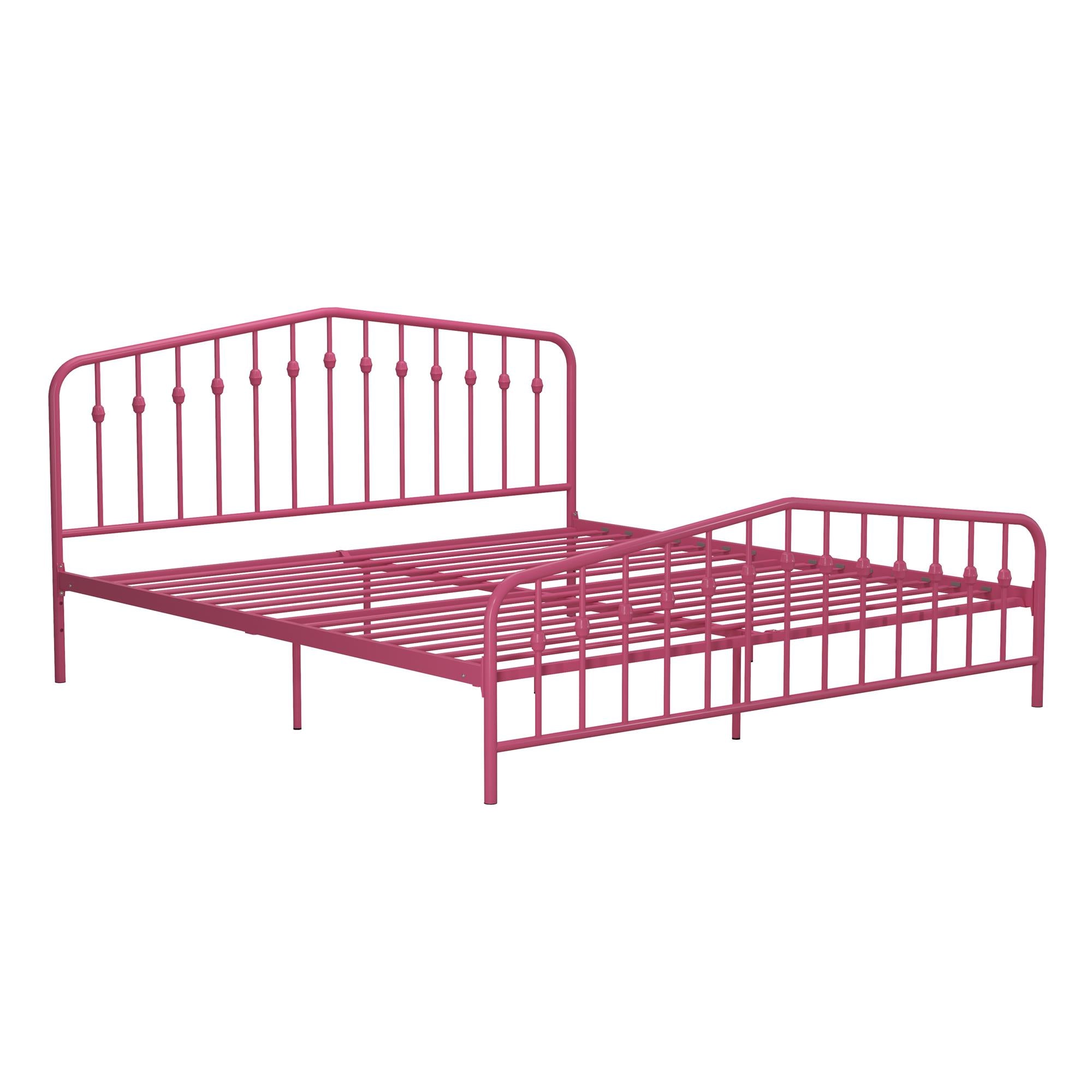 Novogratz Bushwick Metal Bed - Hot Pink - King
