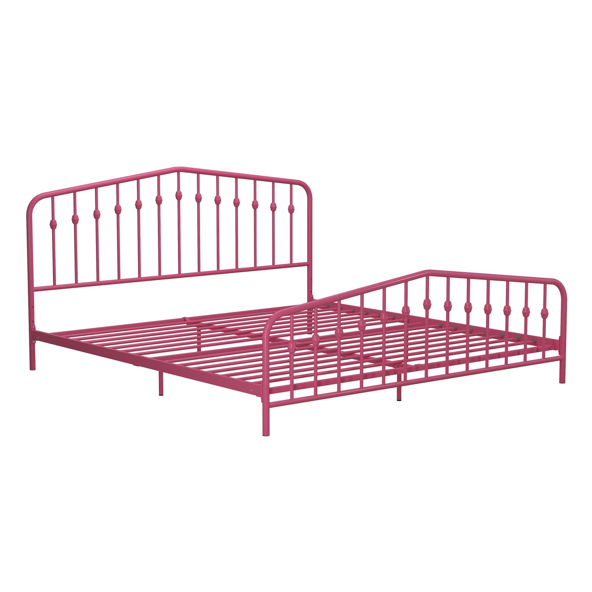Novogratz Bushwick Metal Bed - Hot Pink - King