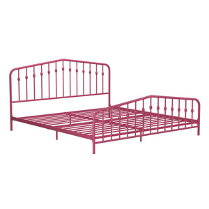 Novogratz Bushwick Metal Bed - Hot Pink - King